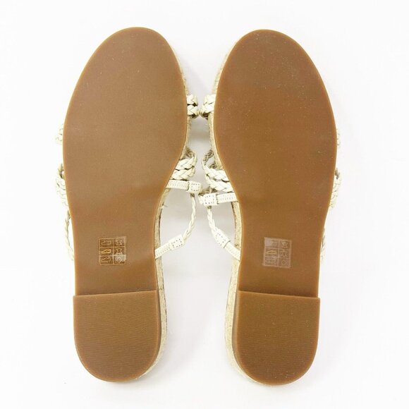 Madewell Kathryn Beige/Natural Braided Leather Espadrilles Slide Sandals Size 7M - Picture 6 of 6